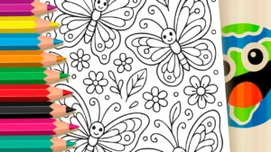 Desenho para colorir Página de Borboletas para Colorir | Grátis Online e para Imprimir