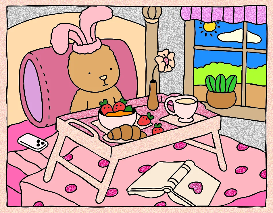 Cafe da tarde – Desenho Colorido Online - Imagem Destacada