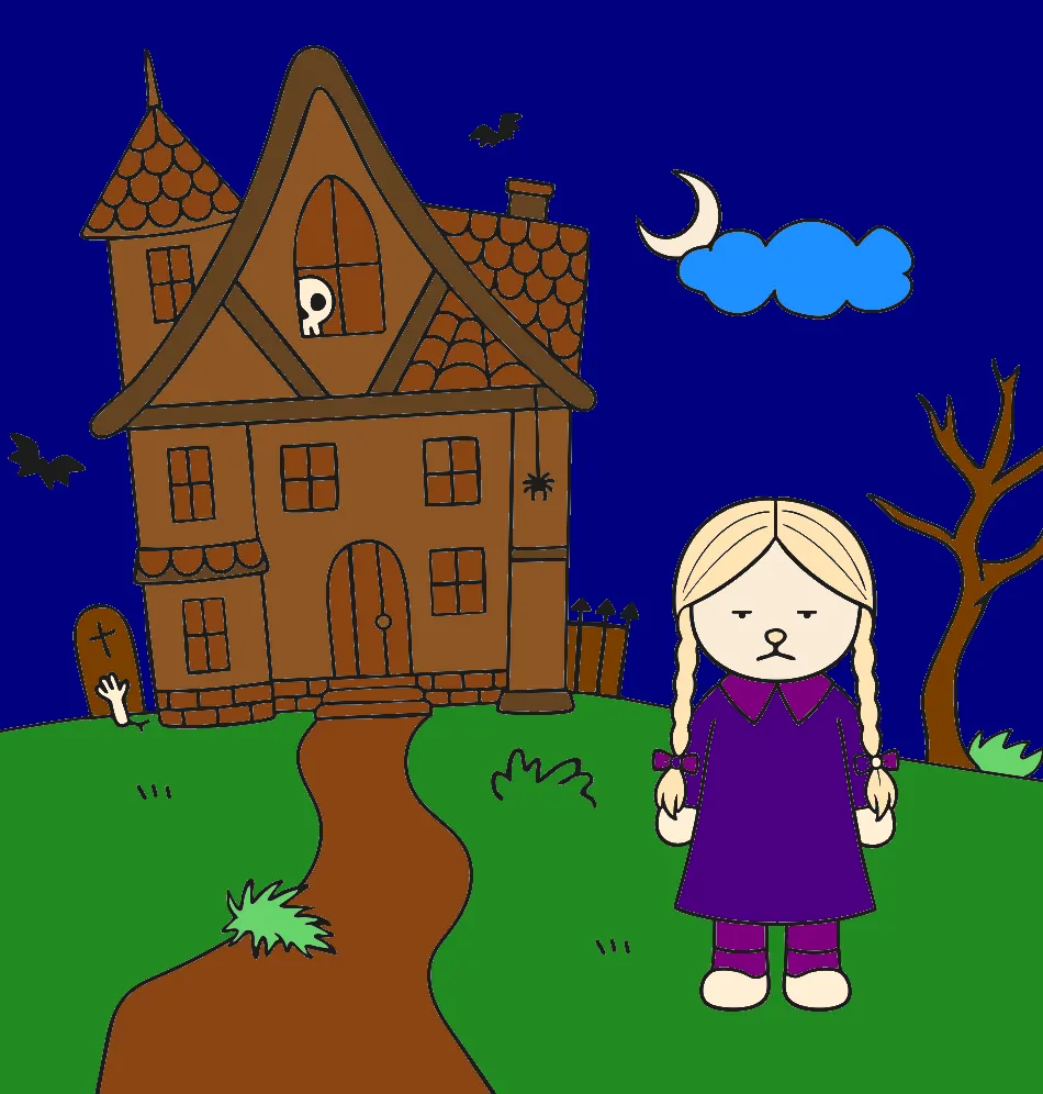 casa assombrada – Desenho Colorido Online - Imagem Destacada