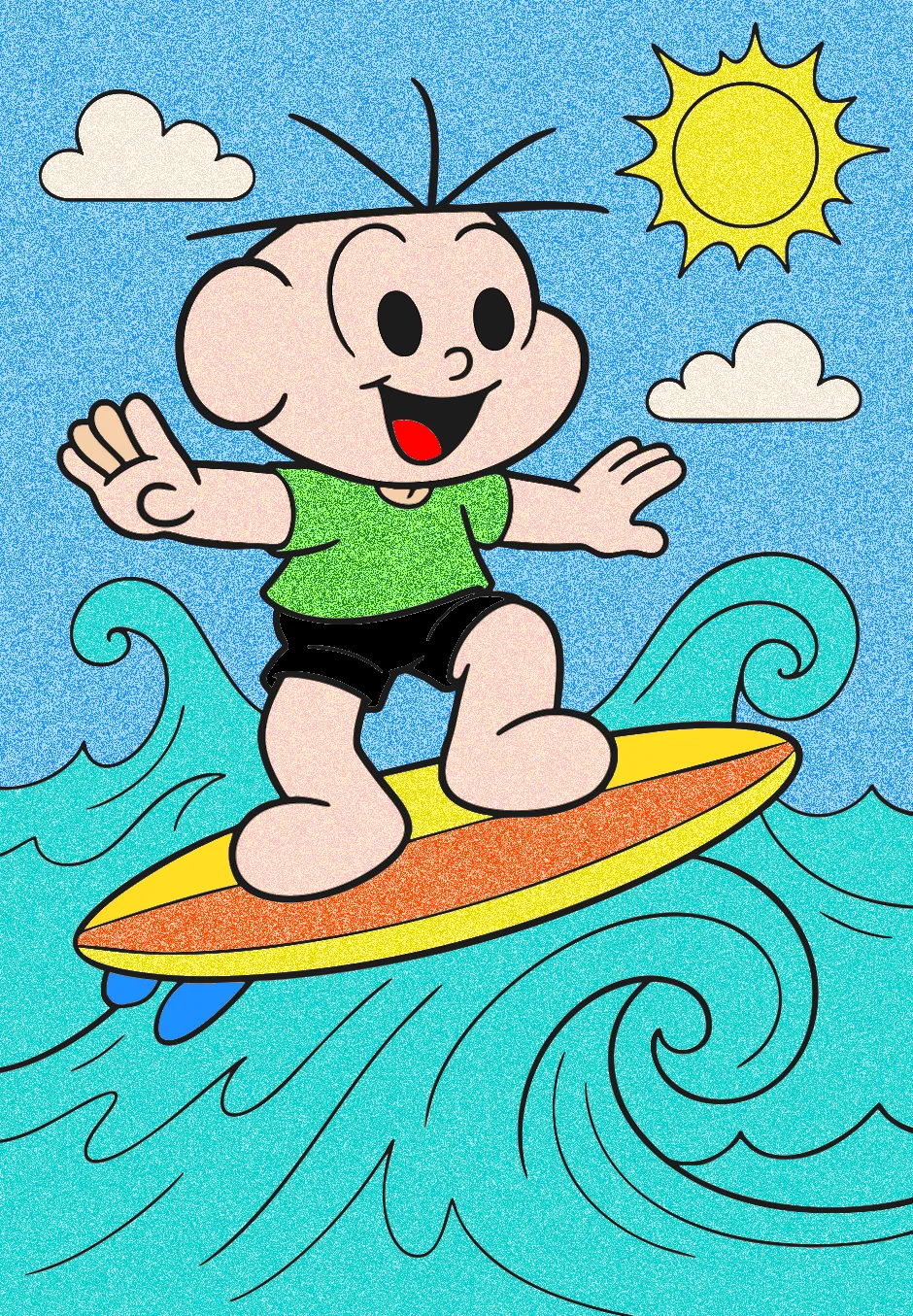 Cebolinha Brilhante – Desenho Colorido Online - Imagem Destacada