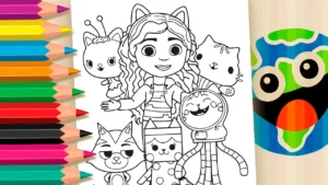 Desenho para colorir Desenho da Casa Mágica da Gabby para Colorir Grátis | Imprimir e Online