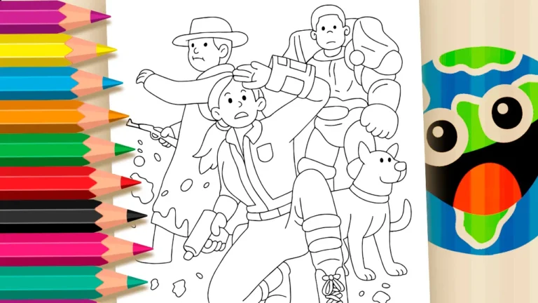 Desenho para colorir Sobrevivendo ao Ermo: Uma Aventura de Fallout