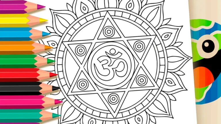 Desenho para colorir Página para Colorir Mandala Om