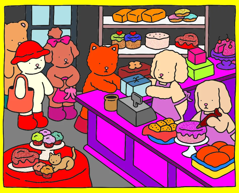 confeitaria desenho kawaii – Desenho Colorido Online - Imagem Destacada