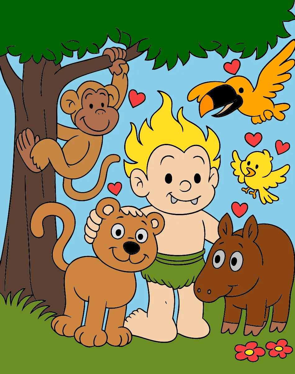 Curupira – Desenho Colorido Online - Imagem Destacada