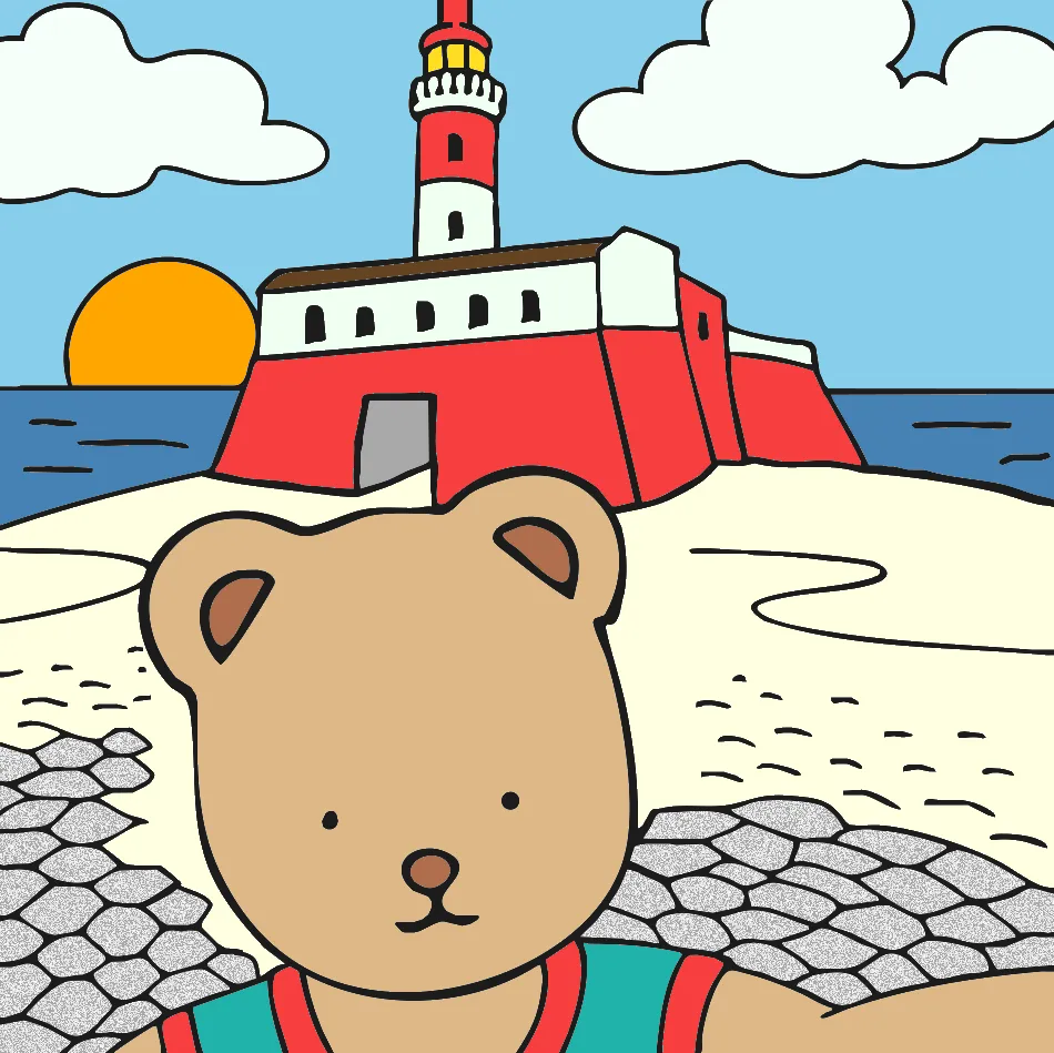 Dia de praia – Desenho Colorido Online - Imagem Destacada