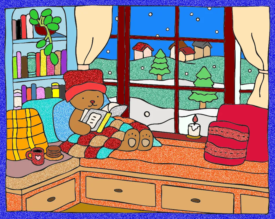 Dia frio – Desenho Colorido Online - Imagem Destacada