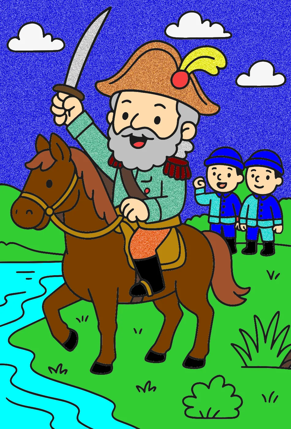 don pedro i – Desenho Colorido Online - Imagem Destacada