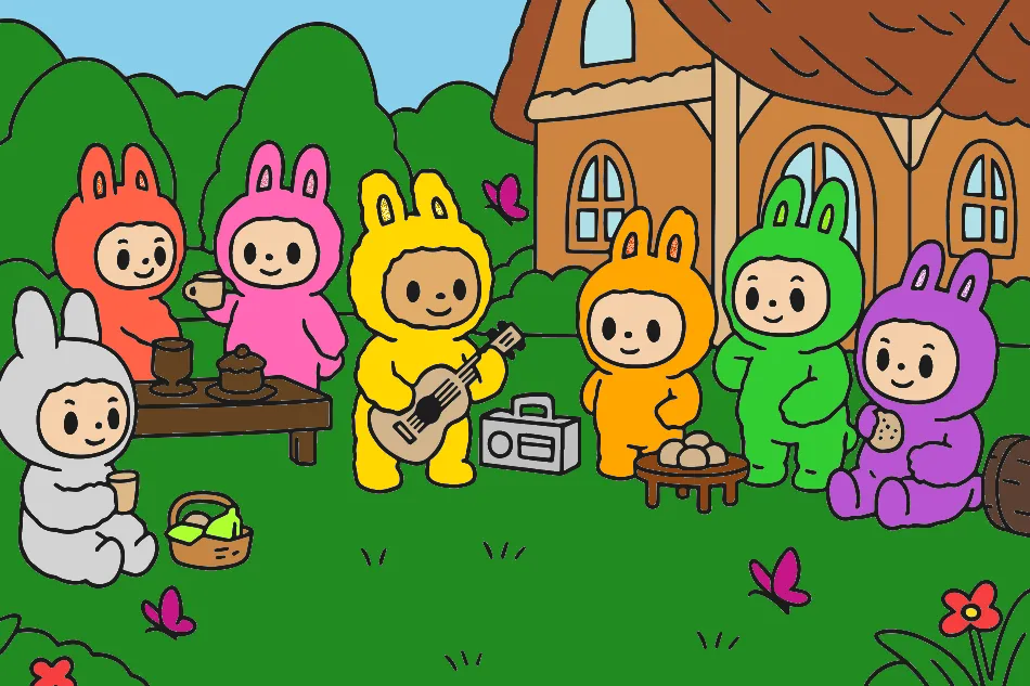 dos rosa com o davizinho,toni – Desenho Colorido Online - Imagem Destacada