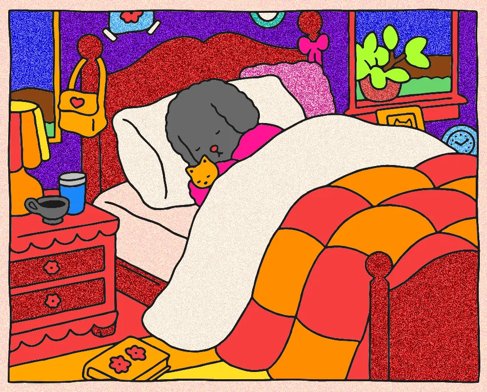 ESTER DORMINDO – Desenho Colorido Online - Imagem Destacada