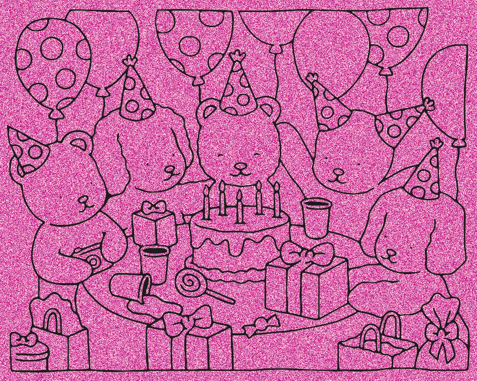 Festa cor de rosa cintilante – Desenho Colorido Online - Imagem Destacada