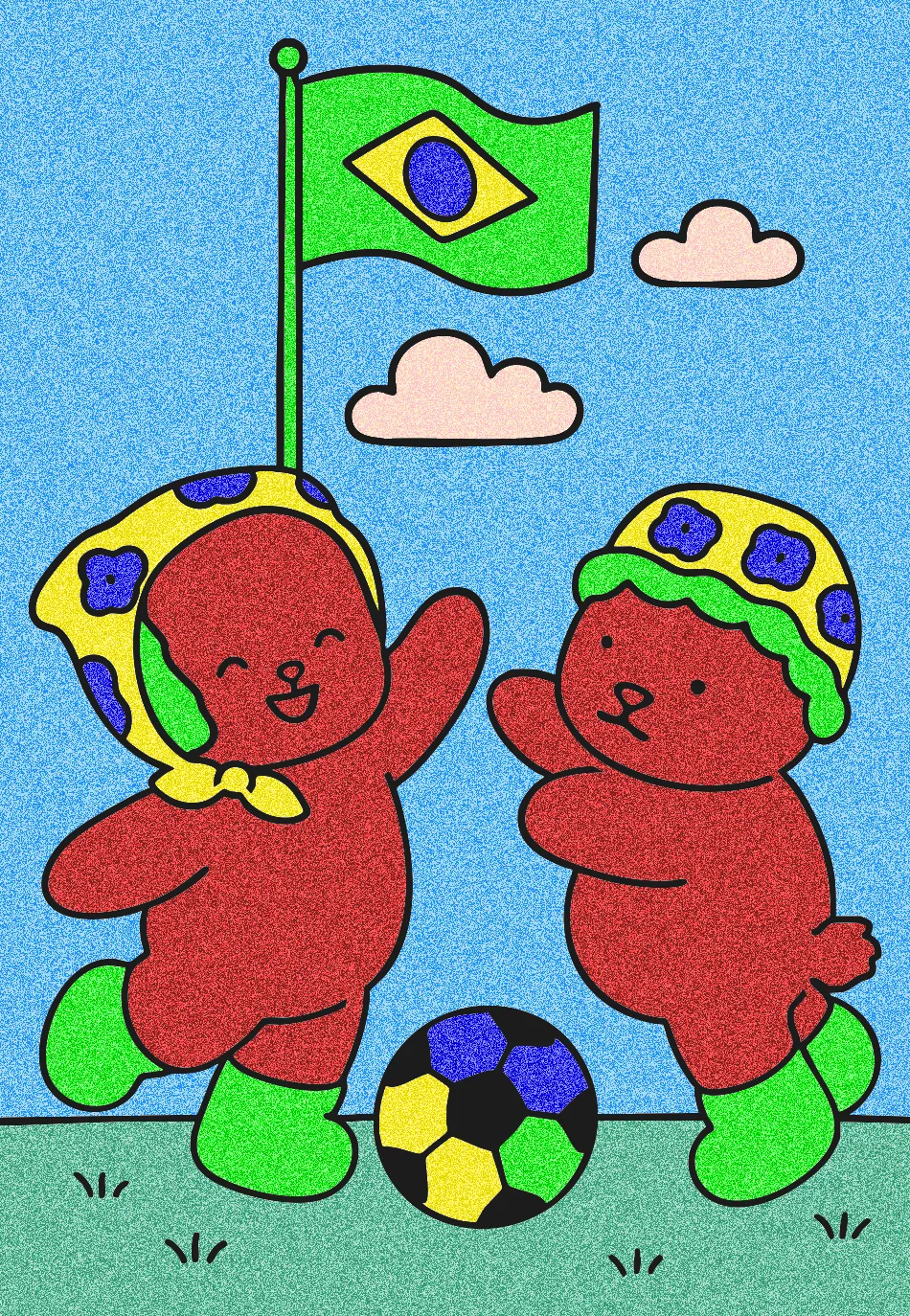 Futebol do Brasil – Desenho Colorido Online - Imagem Destacada