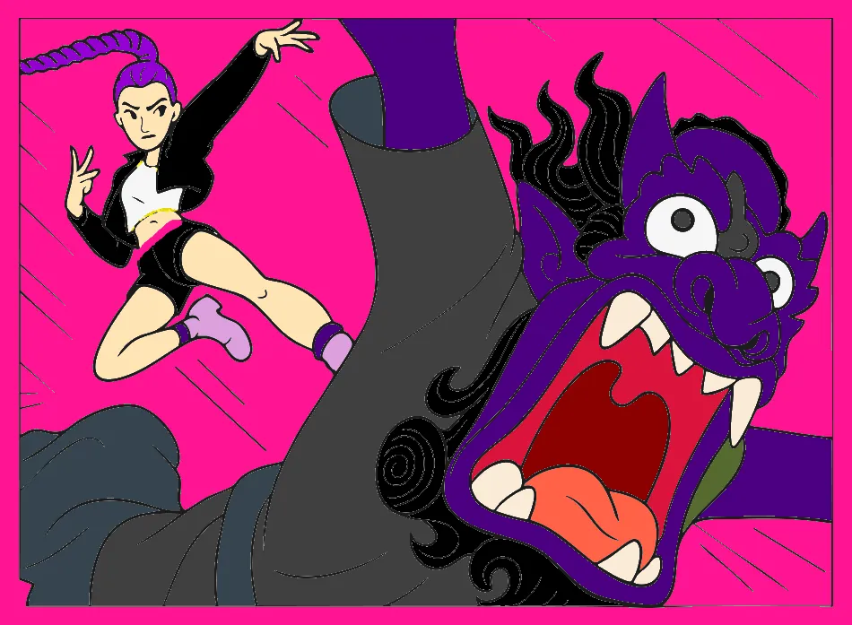 gerreiras do kpop – Desenho Colorido Online - Imagem Destacada