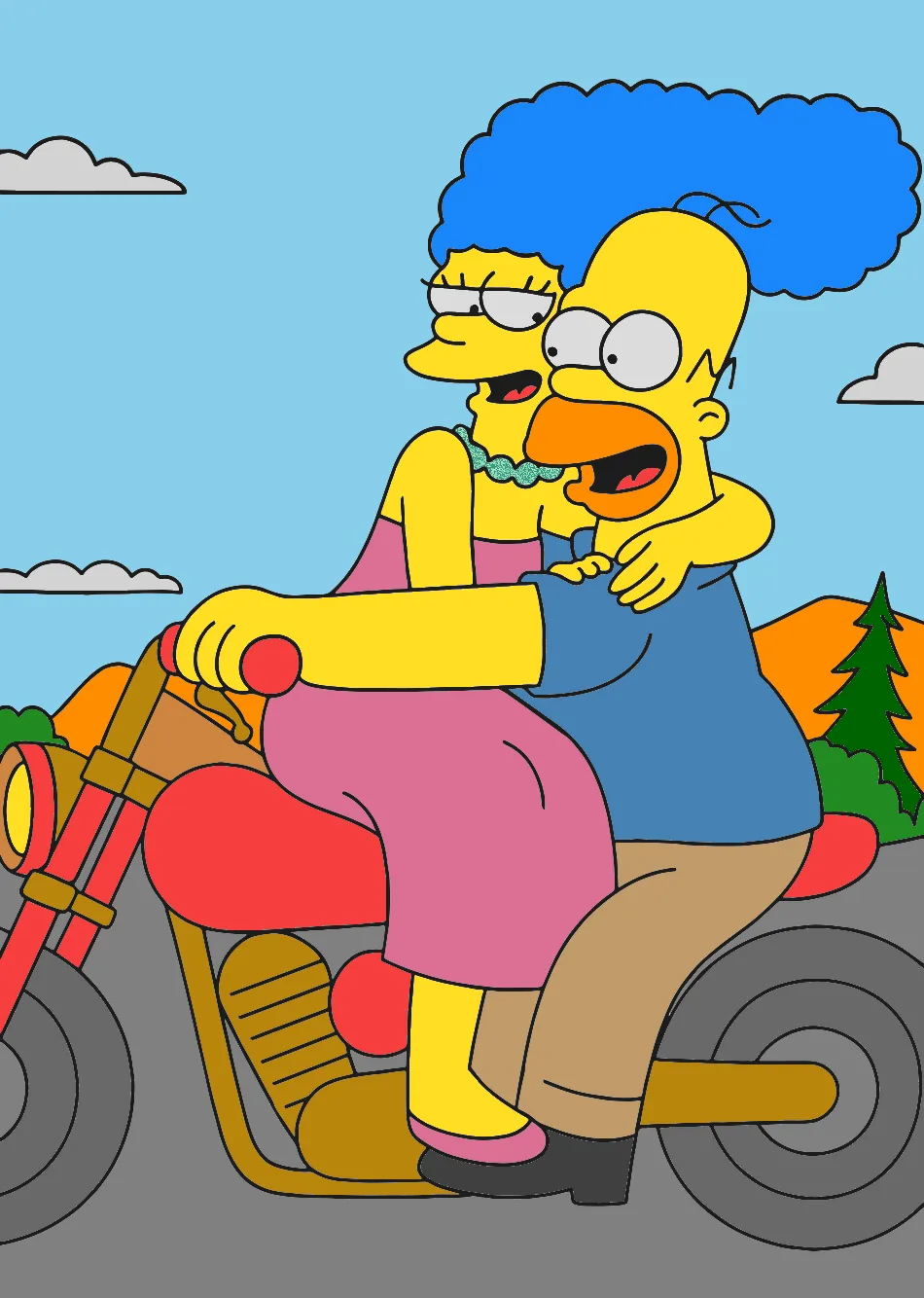 Homer e Marge – Desenho Colorido Online - Imagem Destacada
