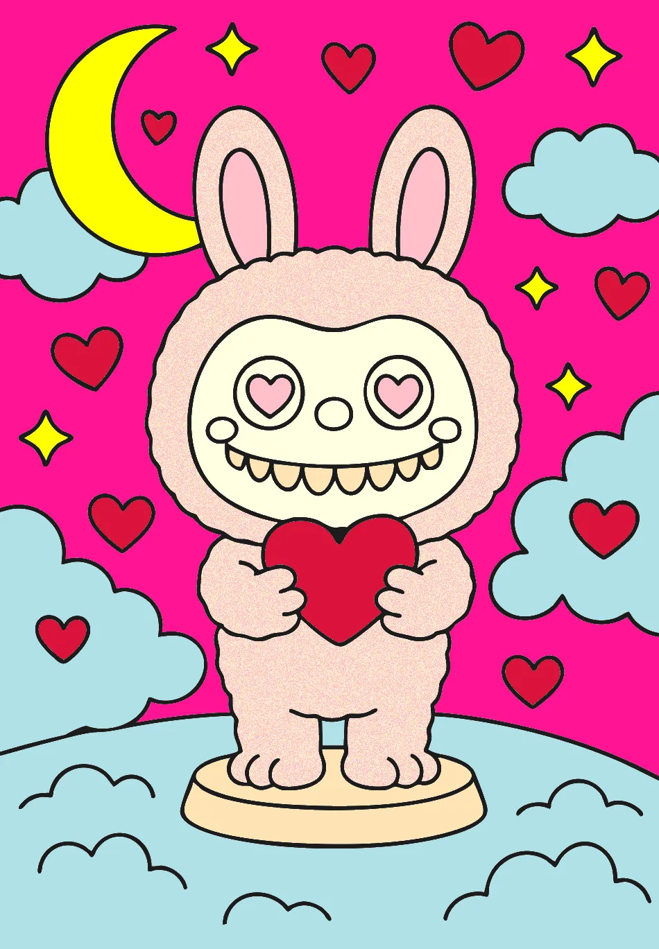 labubu do amor – Desenho Colorido Online - Imagem Destacada