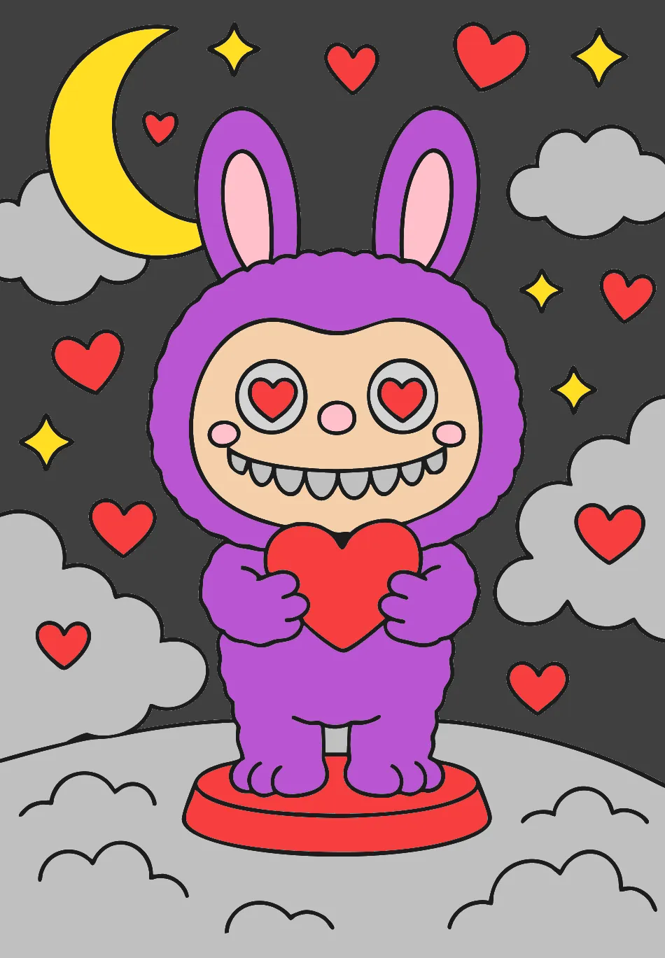 LABUBU do Amor – Desenho Colorido Online - Imagem Destacada