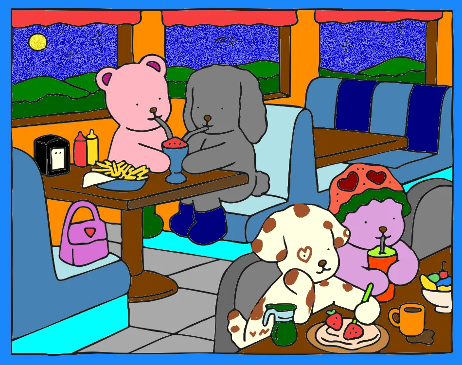 Lanche da noite – Desenho Colorido Online - Imagem Destacada