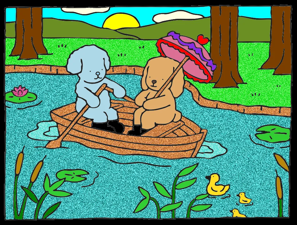 LOVE IN AIR – Desenho Colorido Online - Imagem Destacada