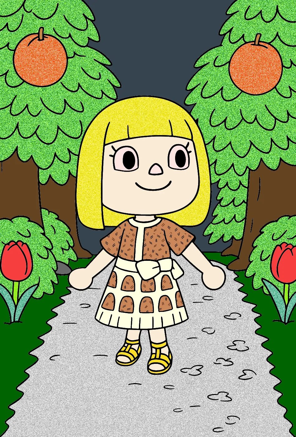 maconheira na floresta – Desenho Colorido Online - Imagem Destacada