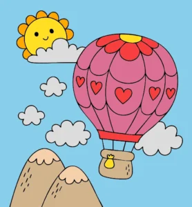 Magia dos Balões – Desenho Colorido Online