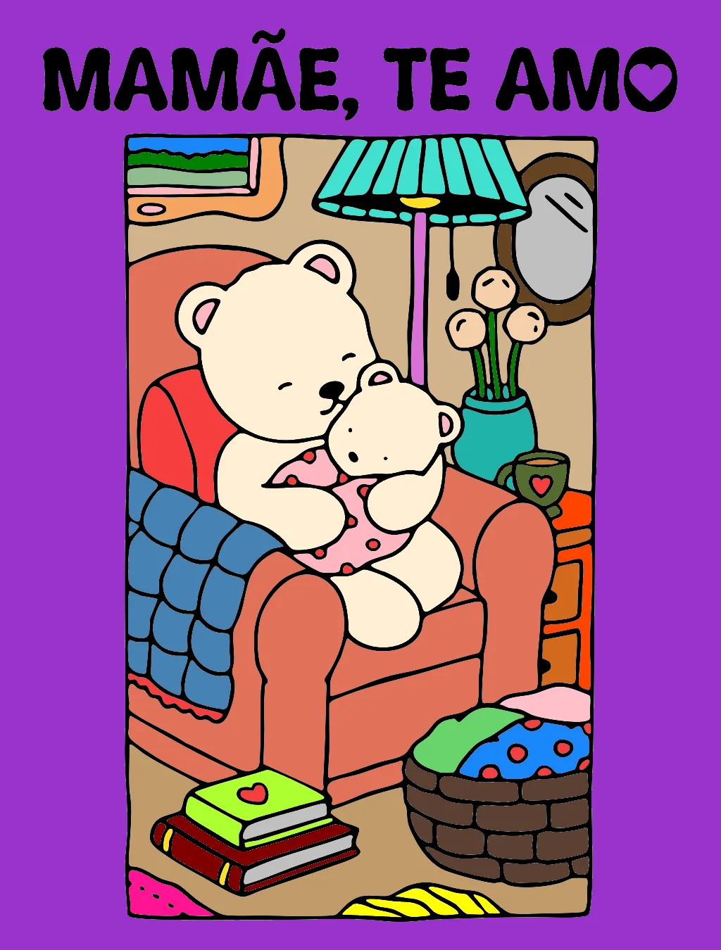 Mamãe, Te Amo – Desenho Colorido Online - Imagem Destacada
