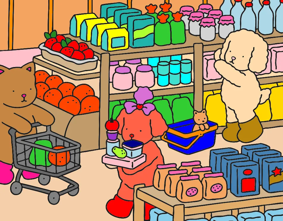 Mercado – Desenho Colorido Online - Imagem Destacada