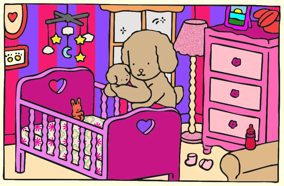 Meu quartinho de bebê – Desenho Colorido Online - Imagem Destacada