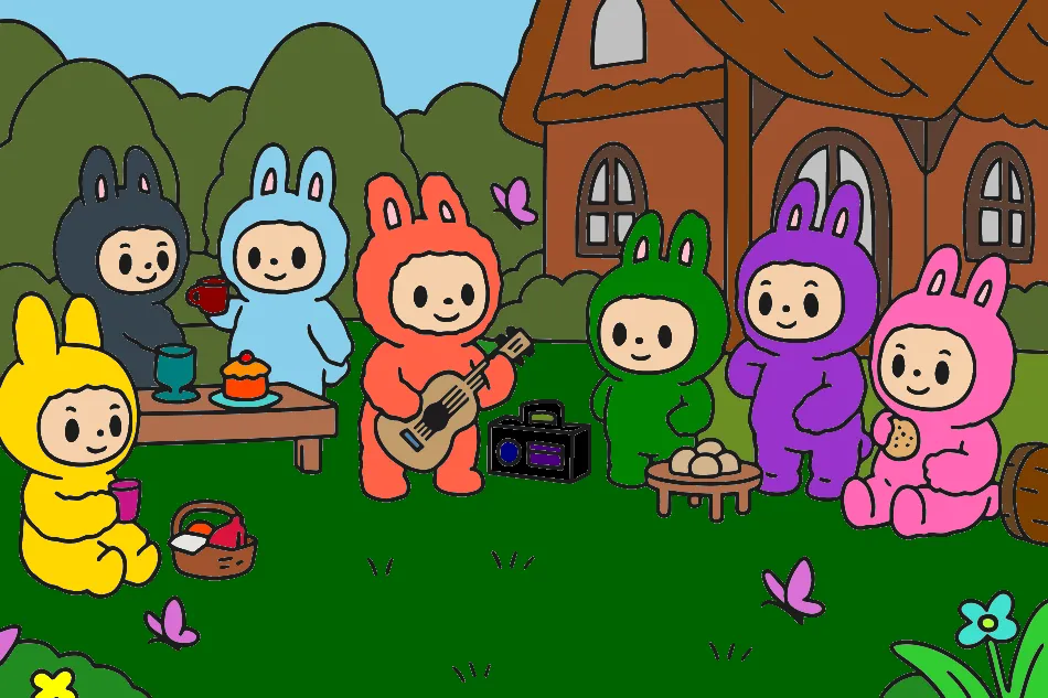 meus lindos labubus sassa – Desenho Colorido Online - Imagem Destacada