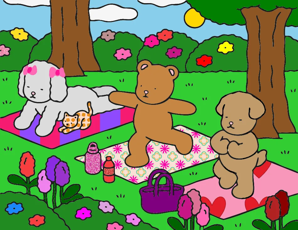 minha aula de yoga – Desenho Colorido Online - Imagem Destacada