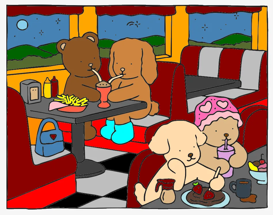 minha linda lanchonete – Desenho Colorido Online - Imagem Destacada