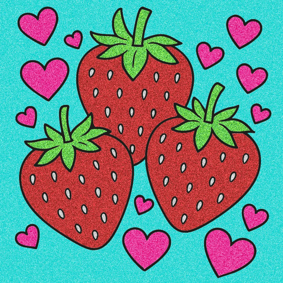 Morango do amor – Desenho Colorido Online - Imagem Destacada