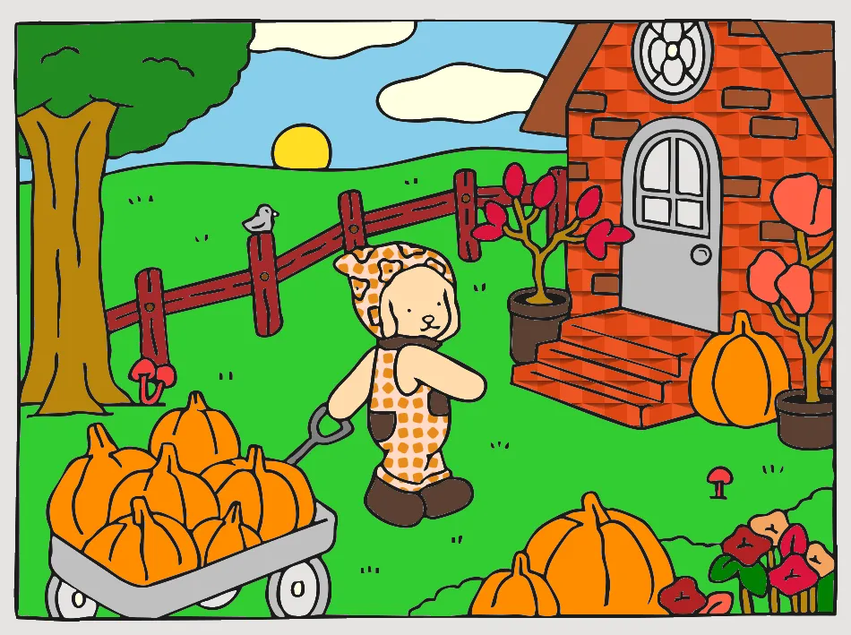 Mundo das Abóboras – Desenho Colorido Online - Imagem Destacada