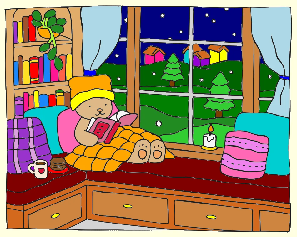 noite3 – Desenho Colorido Online - Imagem Destacada