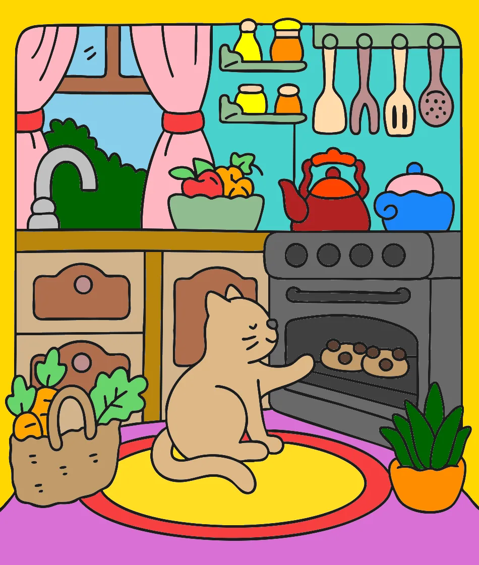 O Gatinho Chef – Desenho Colorido Online - Imagem Destacada