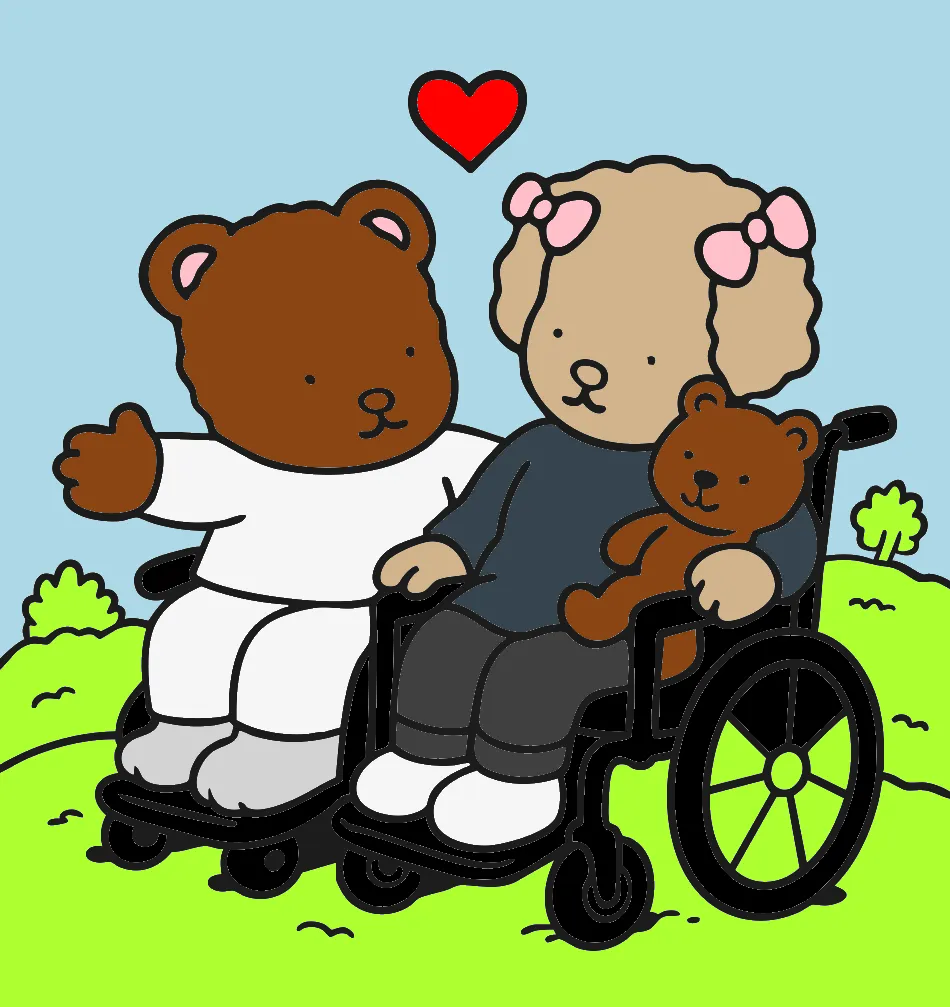 O URSINHO E A CACHORRINHA – Desenho Colorido Online - Imagem Destacada