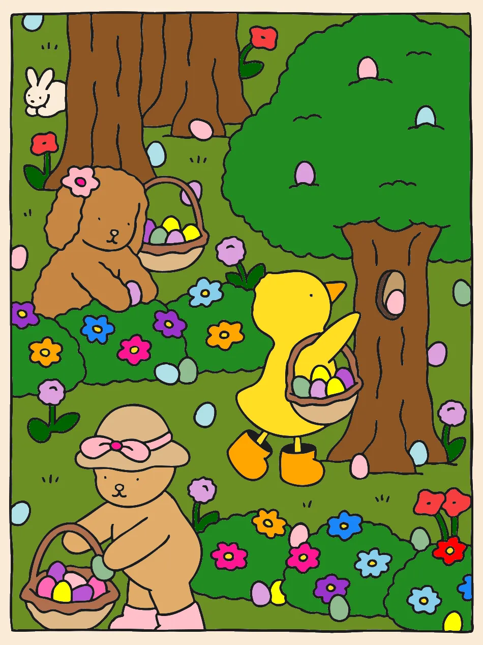 Páscoa – Desenho Colorido Online - Imagem Destacada