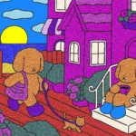 Passeando com meu gato – Desenho Colorido Online