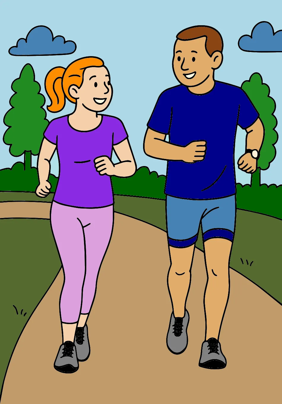 passeio ao parque – Desenho Colorido Online - Imagem Destacada