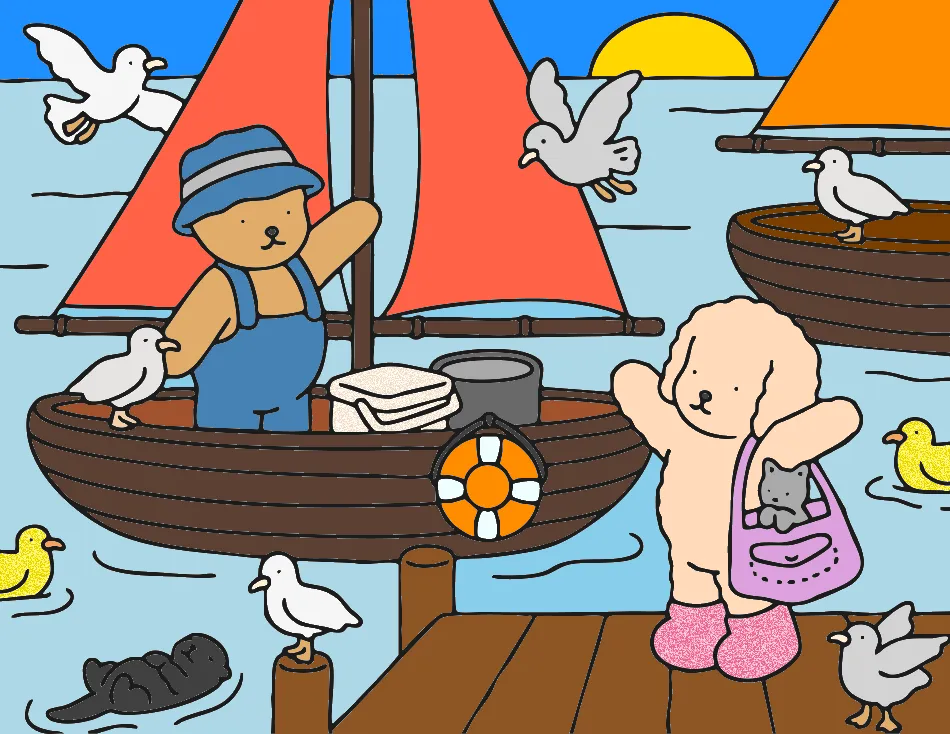 PASSEIO DE BARCO! – Desenho Colorido Online - Imagem Destacada