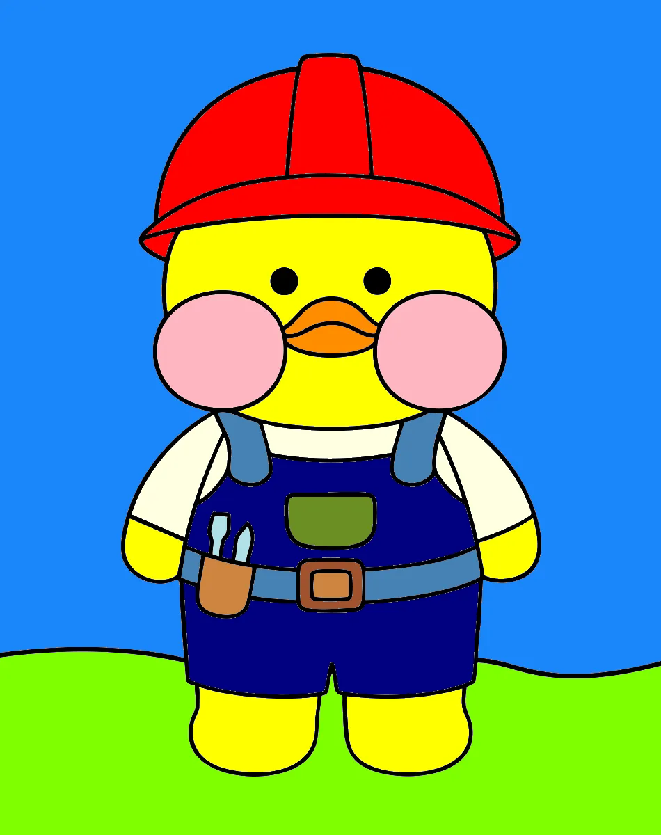 Patinho Feliz – Desenho Colorido Online - Imagem Destacada