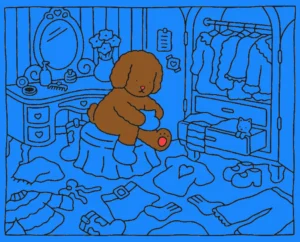 pintura de uma cor azul 1758810623