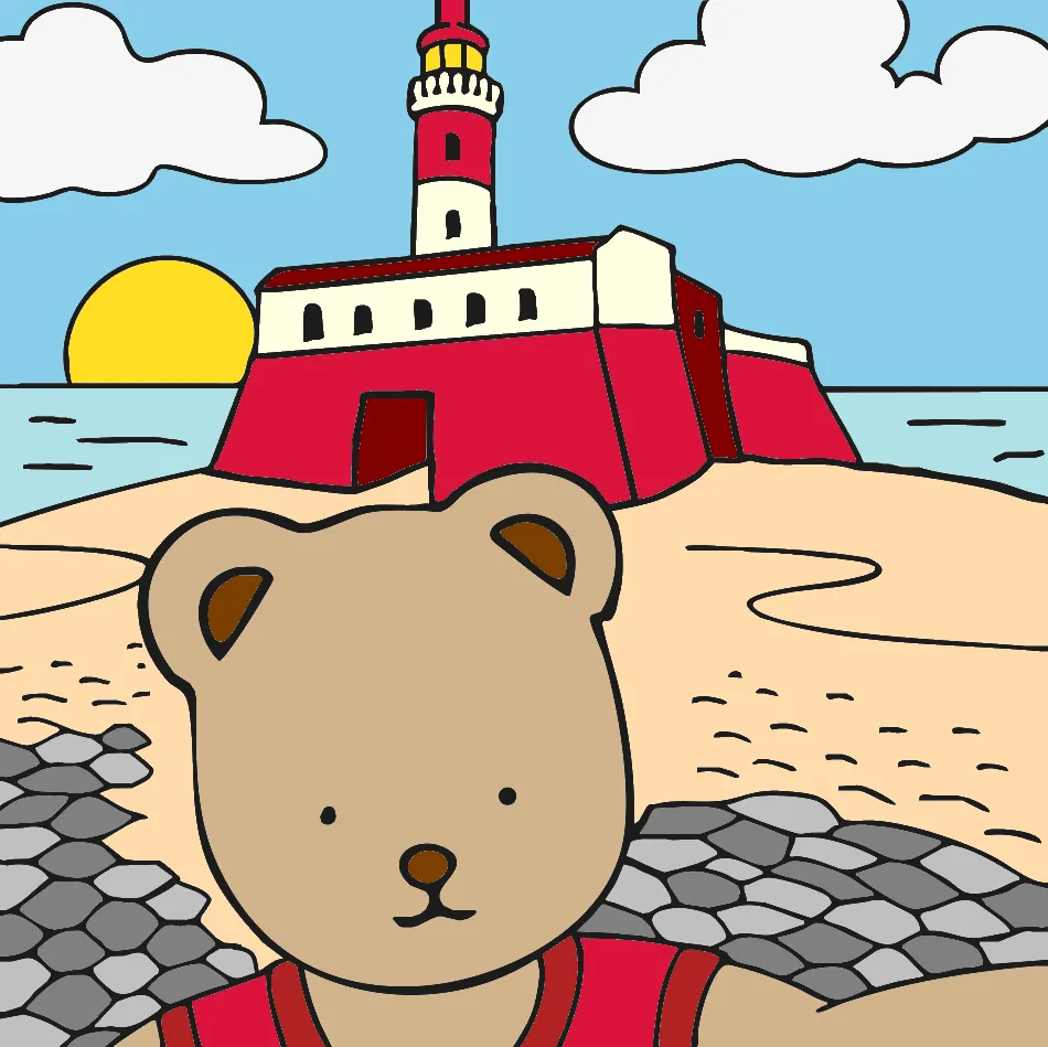 Praia de Salvador-BA – Desenho Colorido Online - Imagem Destacada