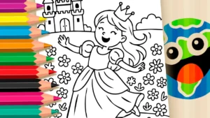 Desenho para colorir Princesa e Castelo para Colorir | Grátis Online e Imprimir