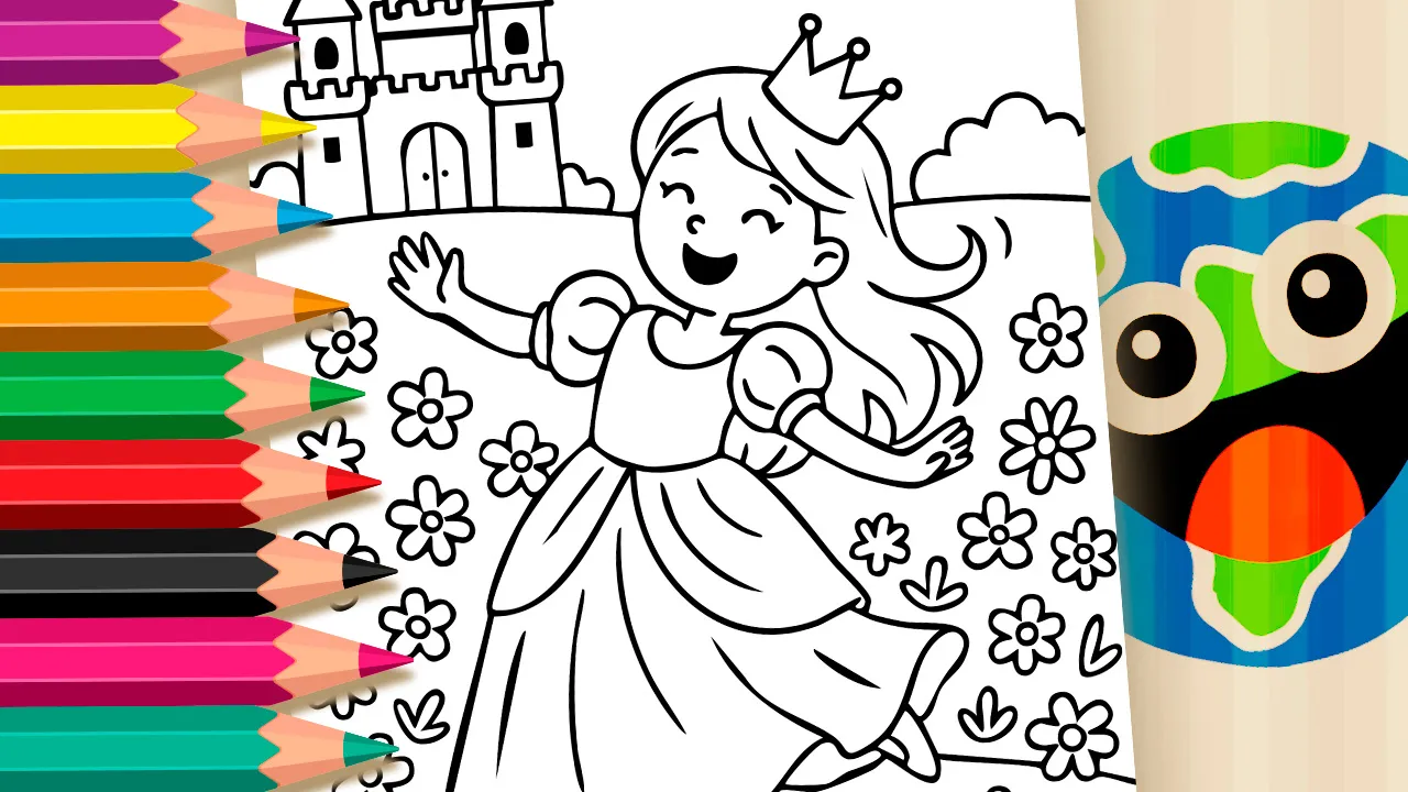 Princesa e Castelo para Colorir | Grátis Online e Imprimir