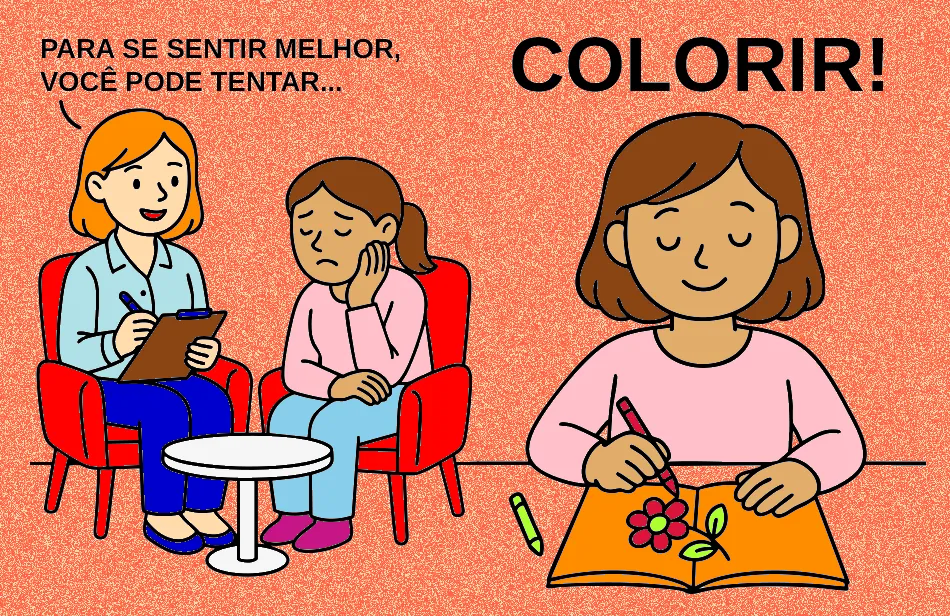 se sentir melhor amiga – Desenho Colorido Online - Imagem Destacada