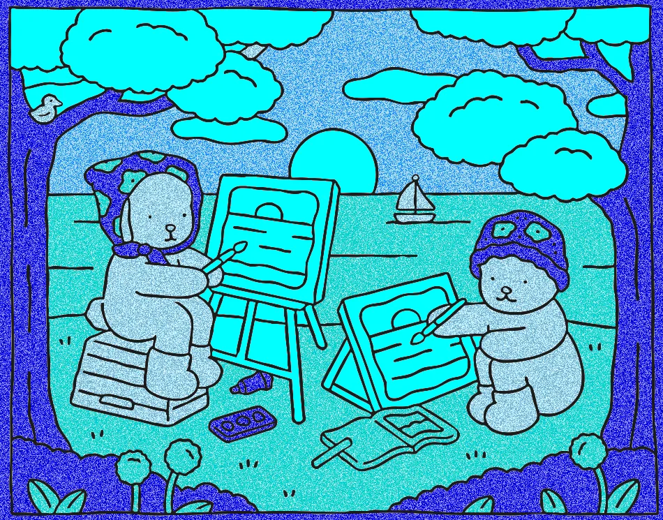 somente azul – Desenho Colorido Online - Imagem Destacada