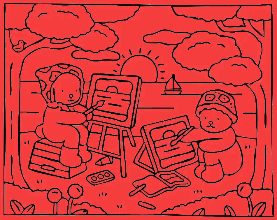 super vermelhinho. – Desenho Colorido Online - Imagem Destacada