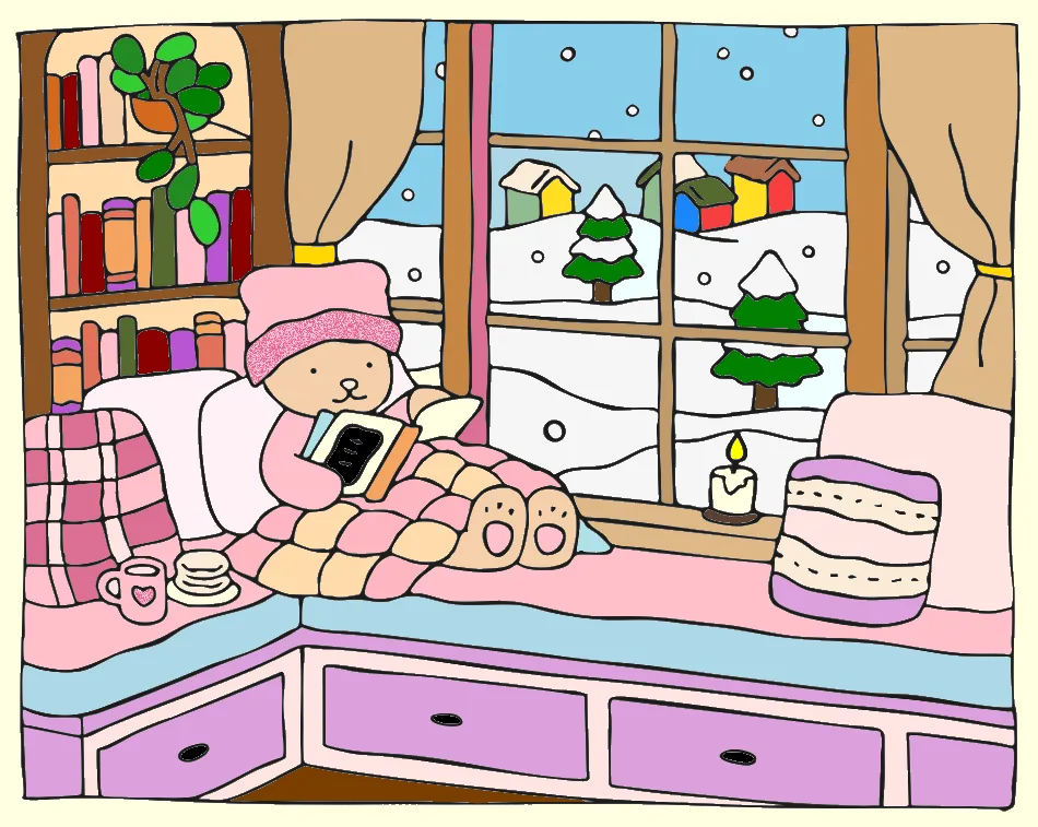 tarde de leiturasss – Desenho Colorido Online - Imagem Destacada