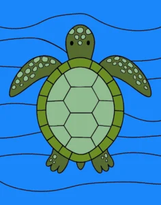 Tartaruga Marinha – Desenho Colorido Online