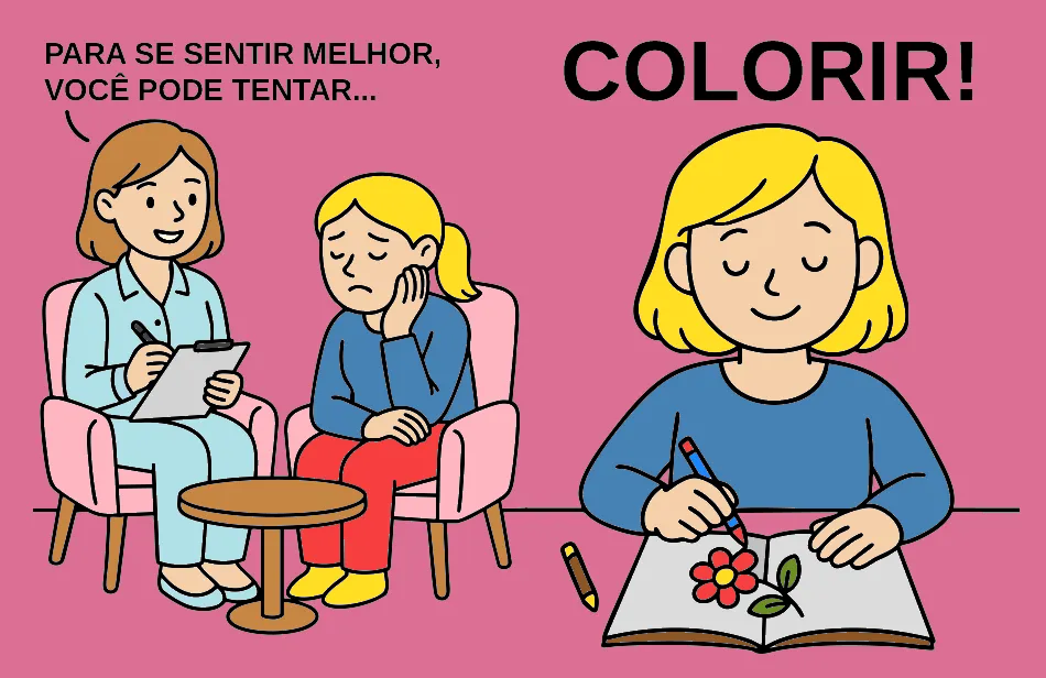 Terapia – Desenho Colorido Online - Imagem Destacada